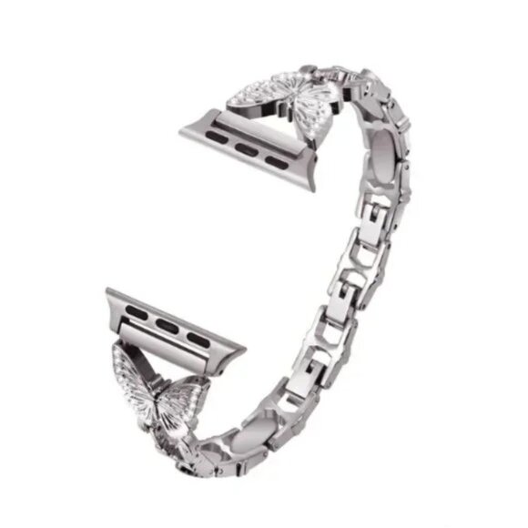 [For Apple Watch] NEW Luxury Butterfly Strap Chain Stainless Band - Picture 3 of 3